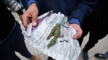 En plaza San Martín se realizó la convocatoria este sábado por la tarde.