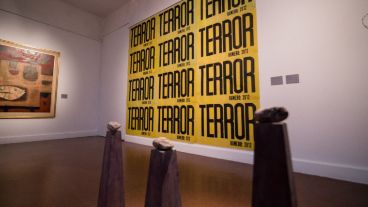 Una de las obras instaladas en el Castagnino.