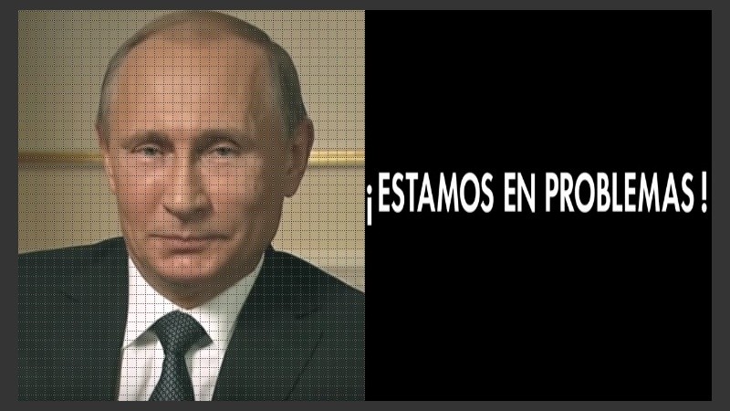El presidente de Rusia como eje de la publicidad.