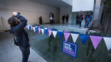 El ingreso al edificio Altamira de San Luis al 400, uno de los más solicitados.