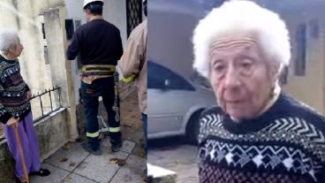 Operarios de Edenor retiraron el medidor ante la sorpresa de Eva.