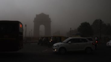 Una vista de Nueva Delhi durante uno de los temporales.