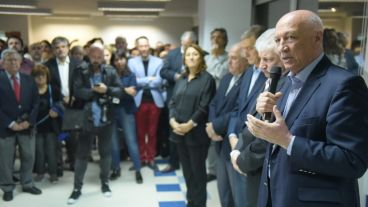 Bonfatti habló como presidente del Partido Socialista.