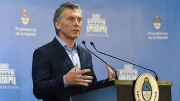 La conferencia fue por la tarde en la Quinta de Olivos.