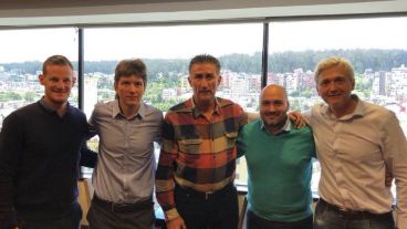 Bauza con la dirigencia canalla en Ecuador.