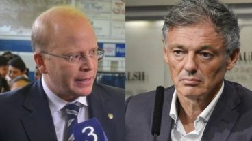 Luis Contigiani y Francisco Cabrera, en veredas opuestas.