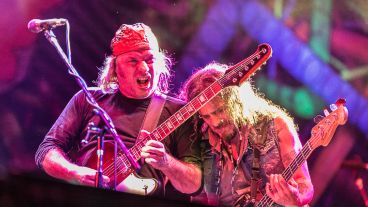 La Renga en el estadio de Newell´s este sábado ante una multitud.