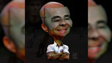La caricatura de Sampaoli que Jorge Guzmán luego borró de su Facebook.