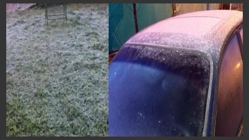 Imágenes de la primera helada de 2018.