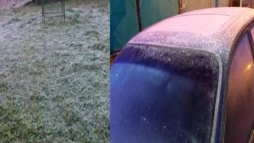 Imágenes de la primera helada de 2018.