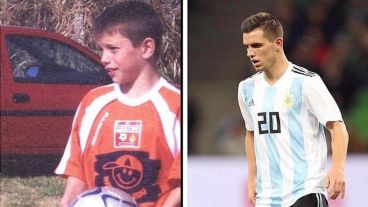 "El sueño de un niño que se hace realidad", pudo Gio junto a la foto.