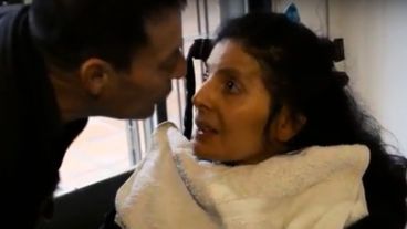 Mariana con su papá.