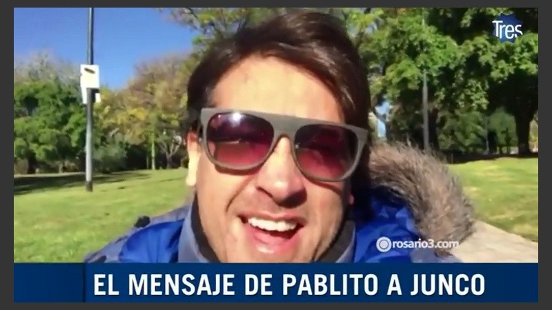 Pablito le mandó un video a Juan Junco (De 12 a 14, El Tres).