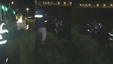 Imágenes del accidente en plena noche.