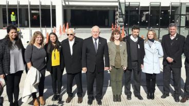 El gobierno inauguró obras en el hospital Centenario de Rosario.