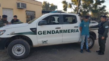 El hombre detenido por Gendarmería en Rosario.