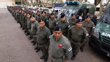 El acto en el destacamento móvil 2 de Gendarmería.