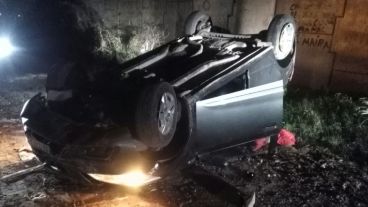 Así quedó el coche.