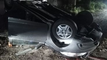 Así quedó el coche.