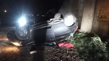 Así quedó el coche.