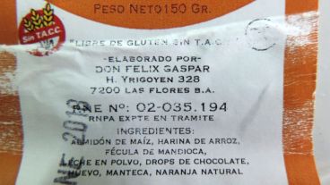 Se trata de las “Galletitas Dulces de naranja con chips de chocolate” marca Don Felix Gaspar.