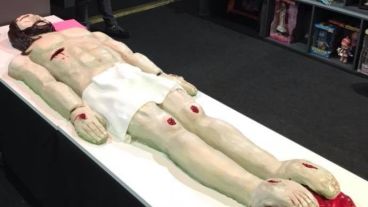 La imagen se presentó en una feria de arte contemporáneo en Buenos Aires.