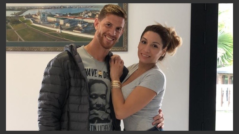 Ansaldi y su esposa Lucila. 