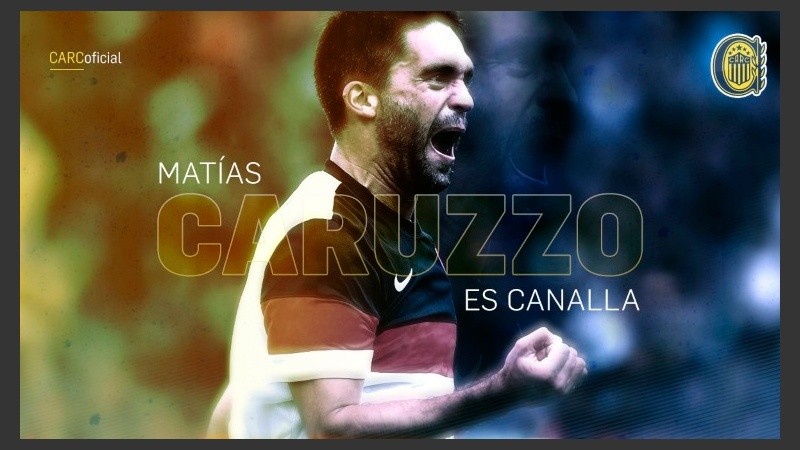 La oficialización de Caruzzo como nuevo futbolista canalla. 