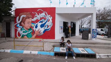 Así quedó el barrio de la infancia de Messi tras la intervención de los artistas.