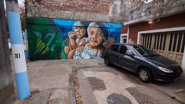 Así quedó el barrio de la infancia de Messi tras la intervención de los artistas.