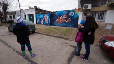 Así quedó el barrio de la infancia de Messi tras la intervención de los artistas.