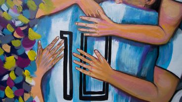 Así quedó el barrio de la infancia de Messi tras la intervención de los artistas.