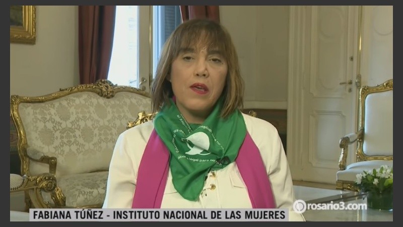 Fabiana Túñez, directora del Instituto Nacional de las Mujeres.