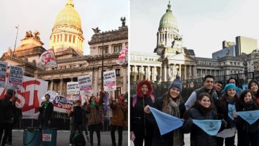 A favor y en contra, miles llegaron desde temprano.