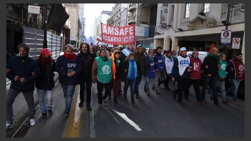 Los sindicatos se movilizan por el centro. 
