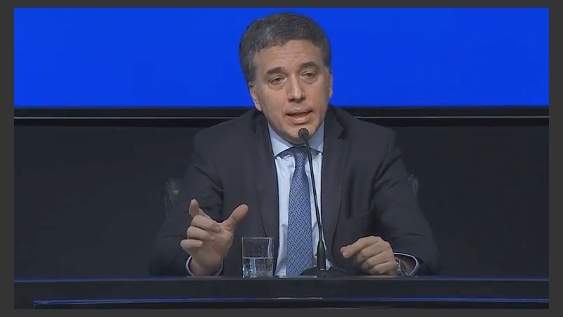 Dujovne en la conferencia de prensa de este viernes. 