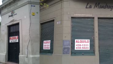 Dos locales que cerraron en el último año en una misma cuadra: Italia al 2400.