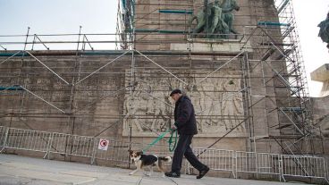 Un sector del Monumento lleva más de un año vallado.