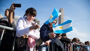 Una fiesta celeste y blanca en el Monumento.