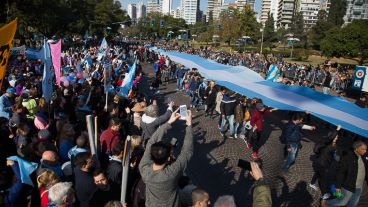 El desfile este Día de la Bandera.