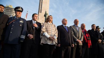 El acto por el Día de la Bandera este miércoles por la mañana.