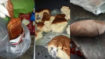 Así se intenta ingresar drogas, plata y teléfonos.