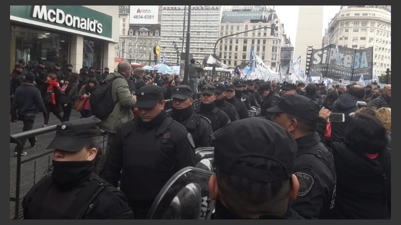 La marcha de este jueves en Buenos Aires.