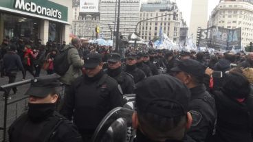 La marcha de este jueves en Buenos Aires.