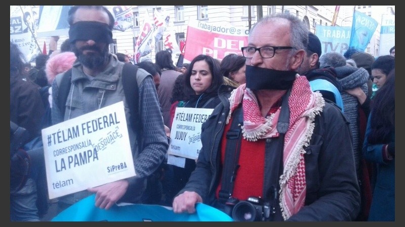 La marcha de este jueves en Buenos Aires.