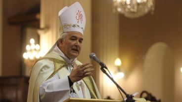 El Arzobispo de Tucumán, Carlos Sánchez, durante la homilía por el Día de la Independencia.