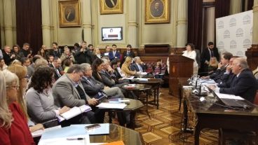 El plenario de comisiones se reunió este martes en el Senado.