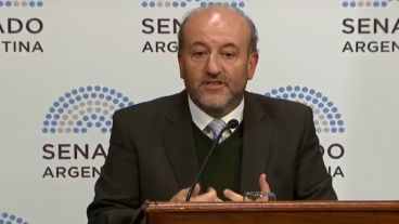 Caruana expuso en el Senado.