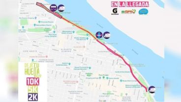 El recorrido de la 2ª Maratón Solidaria “Dejá tu Huella”.