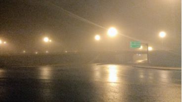 Así se veía uno de los accesos a la ciudad esta mañana.